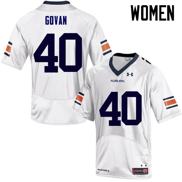 Women's Auburn Tigers #40 Eugene Govan White College Stitched Football Jersey